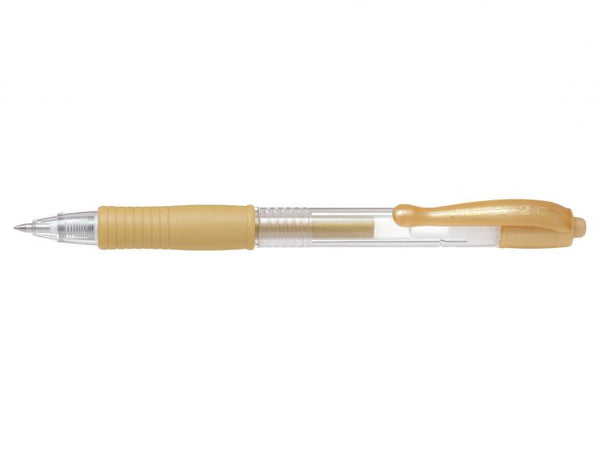 Pilot G-207 Retractable Gel Rollerball Pen 0.7mm Tip 0.39mm Line Metallic Gold (Pack 12) - 49101280 - UK BUSINESS SUPPLIES