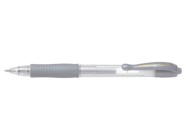 Pilot G-207 Retractable Gel Rollerball Pen 0.7mm Tip 0.39mm Line Metallic Silver (Pack 12) - 49101290 - UK BUSINESS SUPPLIES