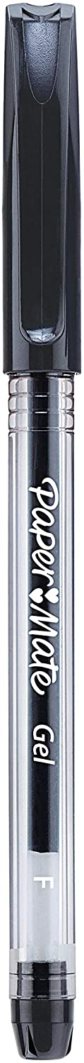 Paper Mate Gel Stick Ballpoint Pen 0.5mm Tip 0.3mm Pen Black (Pack 12) - 2084375 - UK BUSINESS SUPPLIES