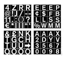 Bi-Office Magnetic Letters Numbers and Symbols 23mm White on Black CAR0702 - UK BUSINESS SUPPLIES