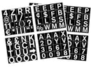 Bi-Office Magnetic Letters Numbers and Symbols 23mm White on Black CAR0702 - UK BUSINESS SUPPLIES