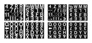 Bi-Office Magnetic Letters Numbers and Symbols 19mm White on Black CAR0802 - UK BUSINESS SUPPLIES