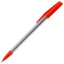 ValueX White Box Ballpoint Pen 1.0mm Tip 0.7mm Line Red (Pack 50) - 0052502/NB - UK BUSINESS SUPPLIES