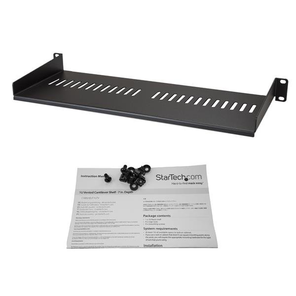 StarTech.com Vented 1U Rack Shelf 7in Deep - UK BUSINESS SUPPLIES