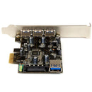 StarTech.com 4 Port PCIe USB 3.0 Adapter Card - UK BUSINESS SUPPLIES