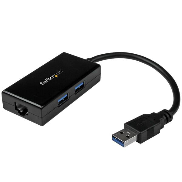 StarTech.com USB3 to GB Network Adapter 2 Port Hub - UK BUSINESS SUPPLIES