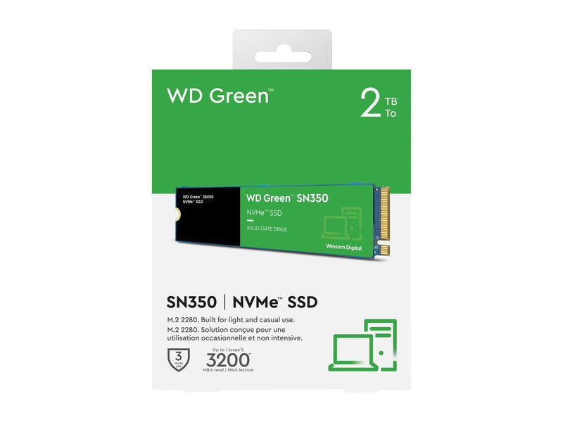 Western Digital Green 2TB PCIe G3 QLC NVMe M.2 Internal Solid State Drive - UK BUSINESS SUPPLIES