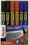 Pentel N850 Permanent Marker Bullet Tip 2.1mm Line Assorted (Pack 6) YN850/6-M - UK BUSINESS SUPPLIES