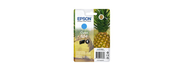 Epson Pineapple 604 Cyan Standard Capacity Ink Cartridge 2.4ml - C13T10G24010 - UK BUSINESS SUPPLIES