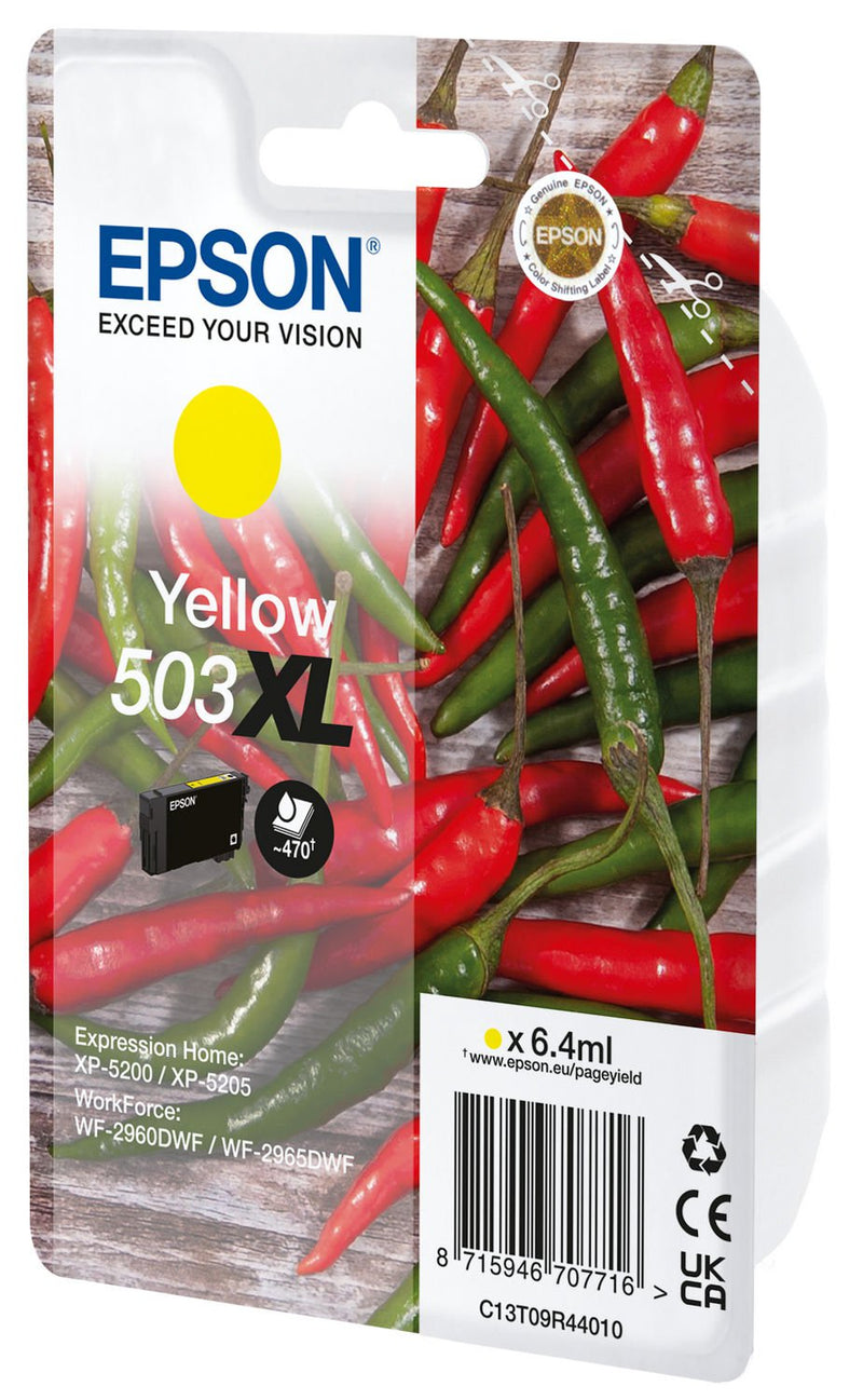 Epson Chillies 503 Yellow High Capacity Ink Cartridge 6.4ml - C13T09R44010 - UK BUSINESS SUPPLIES