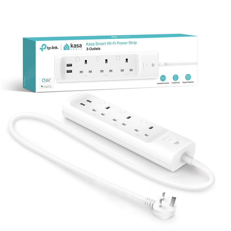 TP Link 3 Outlet Smart WiFi Power Strip with 2 USB Ports - UK BUSINESS SUPPLIES