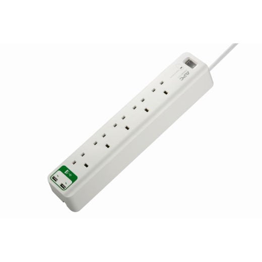 APC Essential SurgeArrest White 5 AC Outlets with 2 Port USB 230 V 1.83 m - UK BUSINESS SUPPLIES