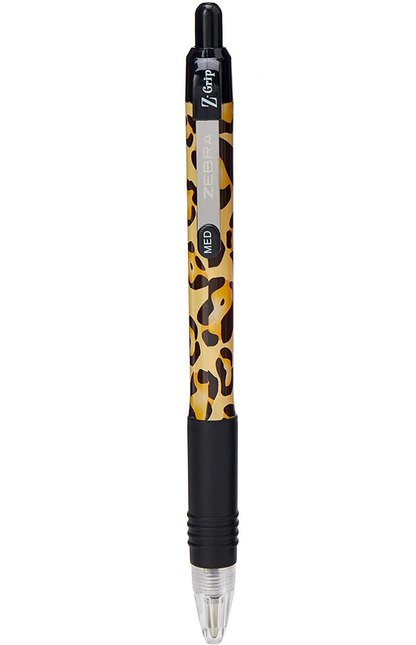 Zebra Z-Grip Animal Ballpoint Pen Cheetah Print Medium Point Black (Pack 12) 16803 - UK BUSINESS SUPPLIES