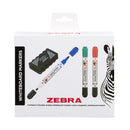 Zebra Double Ended Whiteboard Marker Assorted (Pack 3) with Magnetic Eraser 2719 - UK BUSINESS SUPPLIES