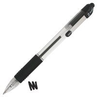 Zebra Z-Grip Retractable Ballpoint 1.0mm Tip Black (Pack 12) - 22210 - UK BUSINESS SUPPLIES