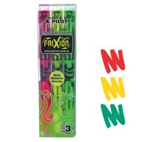 Pilot FriXion Erasable Highlighter Pen Chisel Tip 3.8mm Line Assorted Colours (Pack 3) - 469300300 - UK BUSINESS SUPPLIES