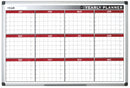 Bi-Office Annual Magnetic Whiteboard Planner Aluminium Frame 900x600mm - GA0375170 - UK BUSINESS SUPPLIES