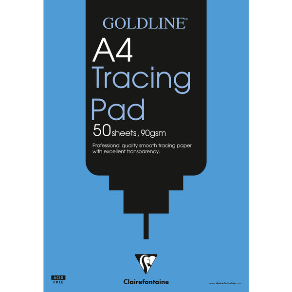 Clairefontaine Goldline Professional A4 Tracing Pad 90gsm 50 Sheets GPT1A4Z - UK BUSINESS SUPPLIES