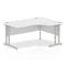 Impulse 1600mm Right Crescent Desk White Top Silver Cantilever Leg I000322 - UK BUSINESS SUPPLIES