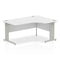 Dynamic Impulse 1600mm Right Crescent Desk White Top Silver Cable Managed Leg I000492 - UK BUSINESS SUPPLIES