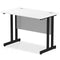 Impulse 1000 x 600mm Straight Desk White Top Black Cantilever Leg I004303 - UK BUSINESS SUPPLIES