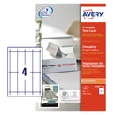 Avery Printable Tent Card 120x45mm 4 Per Sheet 190gsm White (Pack 40) L4794-10 - UK BUSINESS SUPPLIES