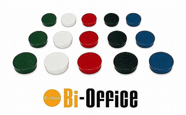 Bi-Office Assorted 30mm Round Magnets Pack 10's - UK BUSINESS SUPPLIES