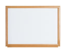 Bi-Office Earth-It Non Magnetic Melamine Whiteboard Oak Wood Frame 1200x900mm - MB14002318 - UK BUSINESS SUPPLIES