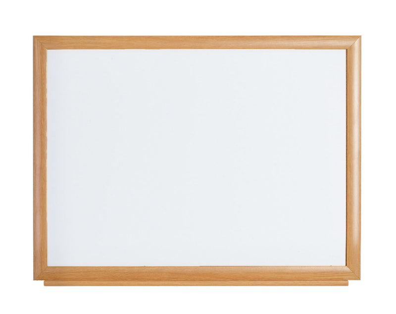 Bi-Office Earth-It Non Magnetic Melamine Whiteboard Oak Wood Frame 1200x900mm - MB14002318 - UK BUSINESS SUPPLIES