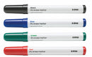 Bi-Office Dryerase Whiteboard Marker Bullet Tip Assorted Colours (Pack 4) - PE1306 - UK BUSINESS SUPPLIES