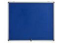 Bi-Office Fire Retardant Blue Felt Lockable Noticeboard Display Case 8 x A4 924x653mm - ST350101150 - UK BUSINESS SUPPLIES