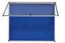 Bi-Office Fire Retardant Blue Felt Lockable Noticeboard Display Case 8 x A4 924x653mm - ST350101150 - UK BUSINESS SUPPLIES