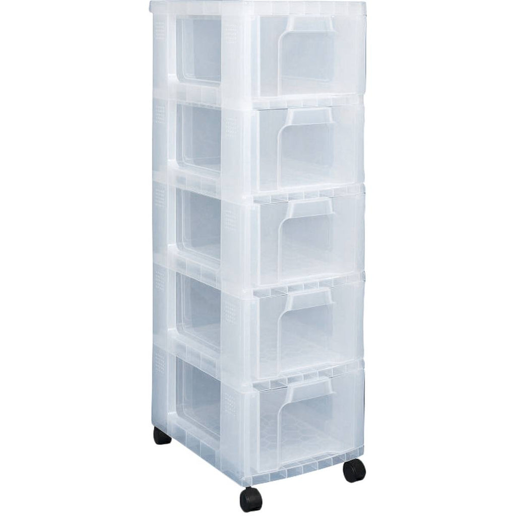 Really Useful Storage Tower 5 x 12 Litre Clear Drawers - UK BUSINESS ...