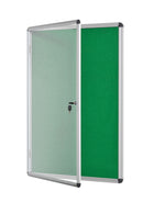 Bi-Office Enclore Green Felt Lockable Noticeboard Display Case 9 x A4 720x981mm - VT630102150 - UK BUSINESS SUPPLIES