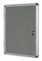 Bi-Office Enclore Grey Felt Lockable Noticeboard Display Case 9 x A4 720x981mm - VT630103150 - UK BUSINESS SUPPLIES