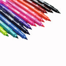 Tombow TwinTone Dual Tip Marker 0.8mm and 0.3mm Line Bright Assorted Colours (Pack 12) - WS-PK-12P-1 - UK BUSINESS SUPPLIES