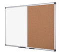 Bi-Office Maya Combination Board Cork/Non Magnetic Whiteboard Aluminium Frame 600x900mm - XA0302170 - UK BUSINESS SUPPLIES