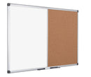 Bi-Office Maya Combination Board Cork/Magnetic Whiteboard Aluminium Frame 900x600mm - XA0303170 - UK BUSINESS SUPPLIES