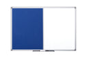 Bi-Office Maya Combination Board Blue Felt/Magnetic Whiteboard Aluminium Frame 900x600mm - XA0322170 - UK BUSINESS SUPPLIES