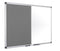 Bi-Office Maya Combination Board Grey Felt/Magnetic Whiteboard Aluminium Frame 900x600mm - XA0328170 - UK BUSINESS SUPPLIES