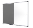 Bi-Office Maya Combination Board Grey Felt/Magnetic Whiteboard Aluminium Frame 900x600mm - XA0328170 - UK BUSINESS SUPPLIES